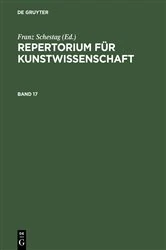 Book cover of Repertorium für Kunstwissenschaft. Band 17 by Henry Thode