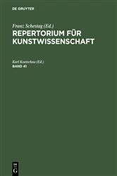 Book cover of Repertorium für Kunstwissenschaft. Band 41 by Karl Koetschau