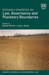 Book cover of Research Handbook on Law, Governance and Planetary Boundaries by Duncan French