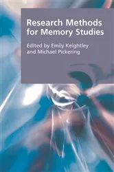 Book cover of Research Methods for Memory Studies by Emily Keightley