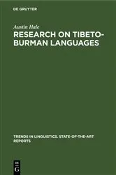 Book cover of Research on Tibeto-Burman Languages by Austin Hale
