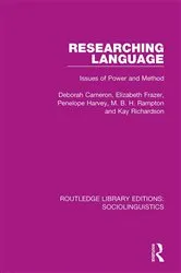 Book cover of Researching Language by Unknown
