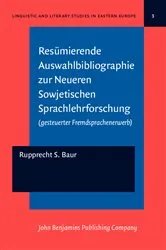 Book cover of Resümierende Auswahlbibliographie zur Neueren Sowjetischen Sprachlehrforschung by Unknown