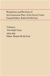 Book cover of Resolutions and Decisions of the Communist Party of the Soviet Union, Volume 3 by Unknown