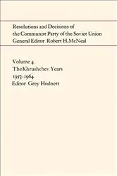 Book cover of Resolutions and Decisions of the Communist Party of the Soviet Union Volume 4 by GREY HODNETT