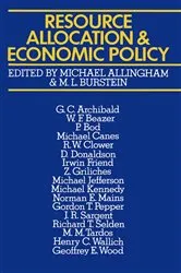 Book cover of Resource Allocation and Economic Policy by Michael G. Allingham