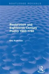 Book cover of Restoration and Eighteenth-Century Poetry 1660-1780 (Routledge Revivals) by Eric Rothstein