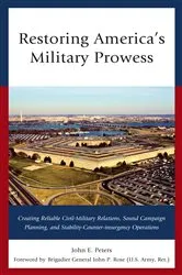 Book cover of Restoring America's Military Prowess by John E. Peters