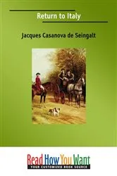 Book cover of Return to Italy by Jacques Casanova de Seingalt