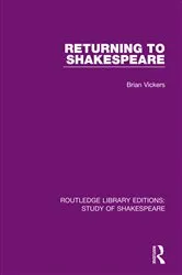 Book cover of Returning to Shakespeare by Brian Vickers