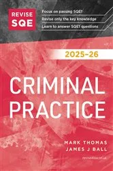 Book cover of Revise SQE Criminal Practice 2025/26 by Mark Thomas