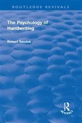Book cover of Revival: The Psychology of Handwriting (1925) by Robert Saudek