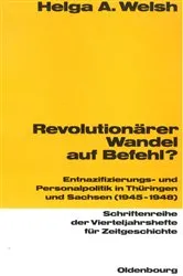 Book cover of Revolutionärer Wandel auf Befehl? by Helga Welsh