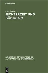 Book cover of Richterzeit und Königtum by Uwe Becker