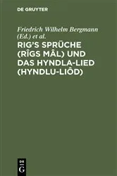 Book cover of Rig’s Sprüche (Rîgs Mâl) und das Hyndla-Lied (Hyndlu-Liôd) by Unknown