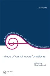 Book cover of Rings of Continuous Function by Unknown