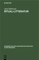 Book cover of Ritual-Litteratur by Alfred Hillebrandt