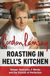 Book cover of Roasting in Hell's Kitchen by Gordon Ramsay
