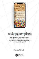 Book cover of rock • paper • pixels by Patrick Aievoli