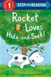 Book cover of Rocket Loves Hide-and-Seek! by Tad Hills