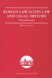 Book cover of Roman Law, Scots Law and Legal History by William Gordon
