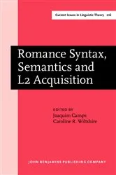 Book cover of Romance Syntax, Semantics and L2 Acquisition by Unknown