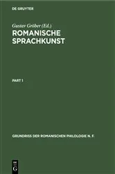 Book cover of Romanische Sprachkunst by Gustav Gröber