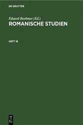 Book cover of Romanische Studien. Heft 18 by Eduard Boehmer