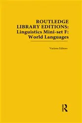 Book cover of Routledge Library Editions: Linguistics Mini-set F: World Languages by Various Authors