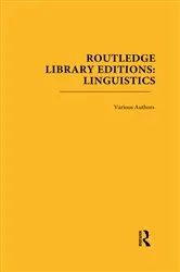 Book cover of Routledge Library Editions: Linguistics by Unknown