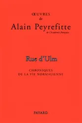 Book cover of Rue d'Ulm by Alain Peyrefitte