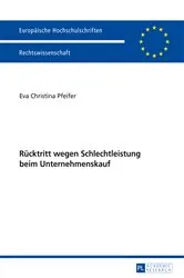 Book cover of Ruecktritt wegen Schlechtleistung beim Unternehmenskauf by Unknown
