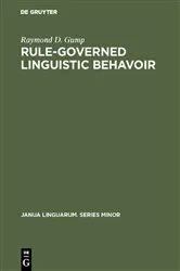 Book cover of Rule-governed linguistic behavoir by Raymond D. Gump