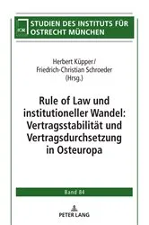 Book cover of Rule of Law und institutioneller Wandel: Vertragsstabilitaet und Vertragsdurchsetzung in Osteuropa by Unknown