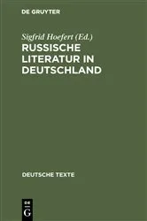 Book cover of Russische Literatur in Deutschland by Sigfrid Hoefert
