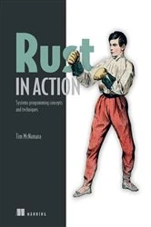 Book cover of Rust in Action by Tim McNamara