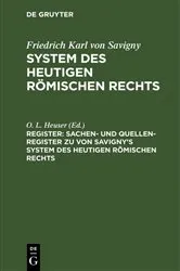 Book cover of Sachen- und Quellen-Register zu von Savigny’s System des heutigen römischen Rechts (3rd ed.) by Unknown