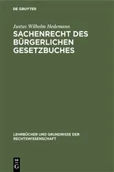 Book cover of Sachenrecht des Bürgerlichen Gesetzbuches (2nd ed.) by Unknown