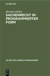 Book cover of Sachenrecht in programmierter Form (4th ed.) by Hermann Dilcher
