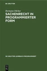 Book cover of Sachenrecht in programmierter Form by Hermann Dilcher