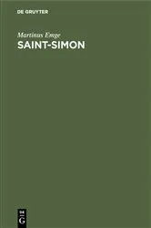 Book cover of Saint-Simon by Martinus Emge