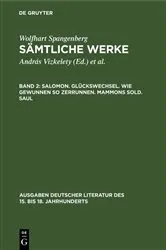 Book cover of Salomon. Glückswechsel. Wie gewunnen so zerrunnen. Mammons Sold. Saul by Martin Bircher
