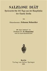 Book cover of Salzlose Diät by Johanna Schneider