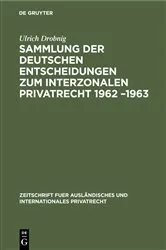 Book cover of Sammlung der deutschen Entscheidungen zum interzonalen Privatrecht 1962 –1963 by Unknown