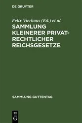Book cover of Sammlung kleinerer privatrechtlicher Reichsgesetze (2nd ed.) by Felix Vierhaus