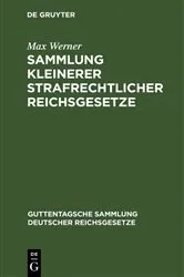 Book cover of Sammlung kleinerer strafrechtlicher Reichsgesetze by Unknown