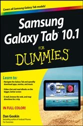 Book cover of Samsung Galaxy Tab 10.1 For Dummies by Dan Gookin