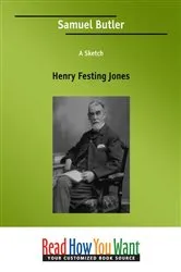 Book cover of Samuel Butler A Sketch by Henry Festing Jones