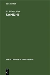 Book cover of Sandhi by W. Sidney Allen