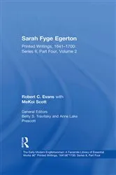 Book cover of Sarah Fyge Egerton by Robert C. Evans